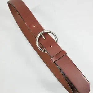 NWT Old Navy 34 Ring Buckle Italian Leather Belt BrownSize 34 (29\